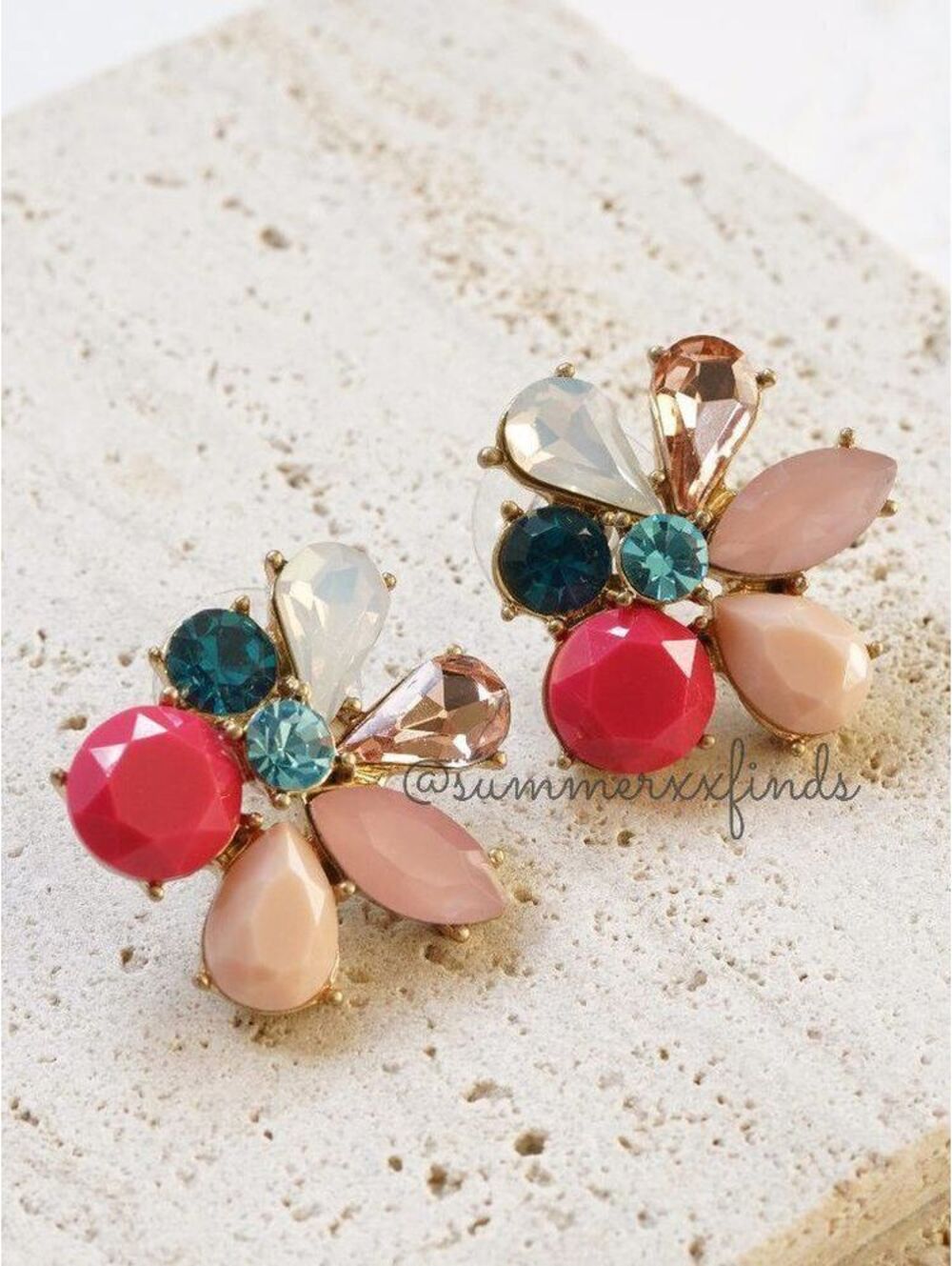 J.Crew Cluster Stone Earrings